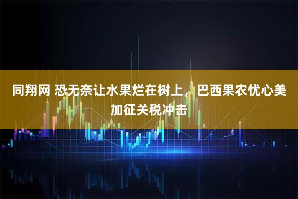 同翔网 恐无奈让水果烂在树上，巴西果农忧心美加征关税冲击